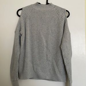 H&M Grey Open Shoulder Sweater